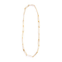 GOLD LONG ELLIPTIC CHAIN NECKLACE