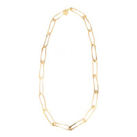 GOLD SHORT ELLIPTIC CHAIN NECKLACE