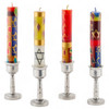4-Pack Hand-Decorated Judaica Shabbat Candles
