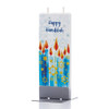 Flat Hand Painted Happy Hanukkah Candle