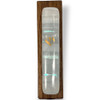 Silver And White Fused Glass And Wood Mezuzah