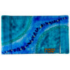 Blended Light And Dark Blue Fused Glass Challah Tray