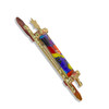 Glass Mezuzah With Brass Rods