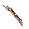 Glass Mezuzah With Brass Rods