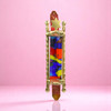 Glass Mezuzah With Brass Rods