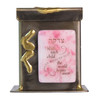 New Baby Girl Tzedakah Box With Pink Glass
