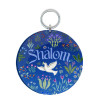 Jewish Gifts-Round Shalom Key Chain Acrylic By Mickie Caspi