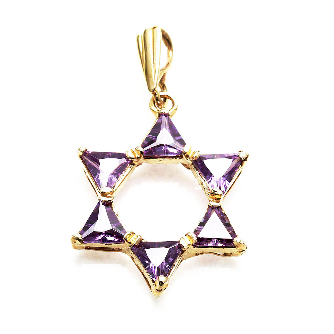 Gold jewish sales star necklace