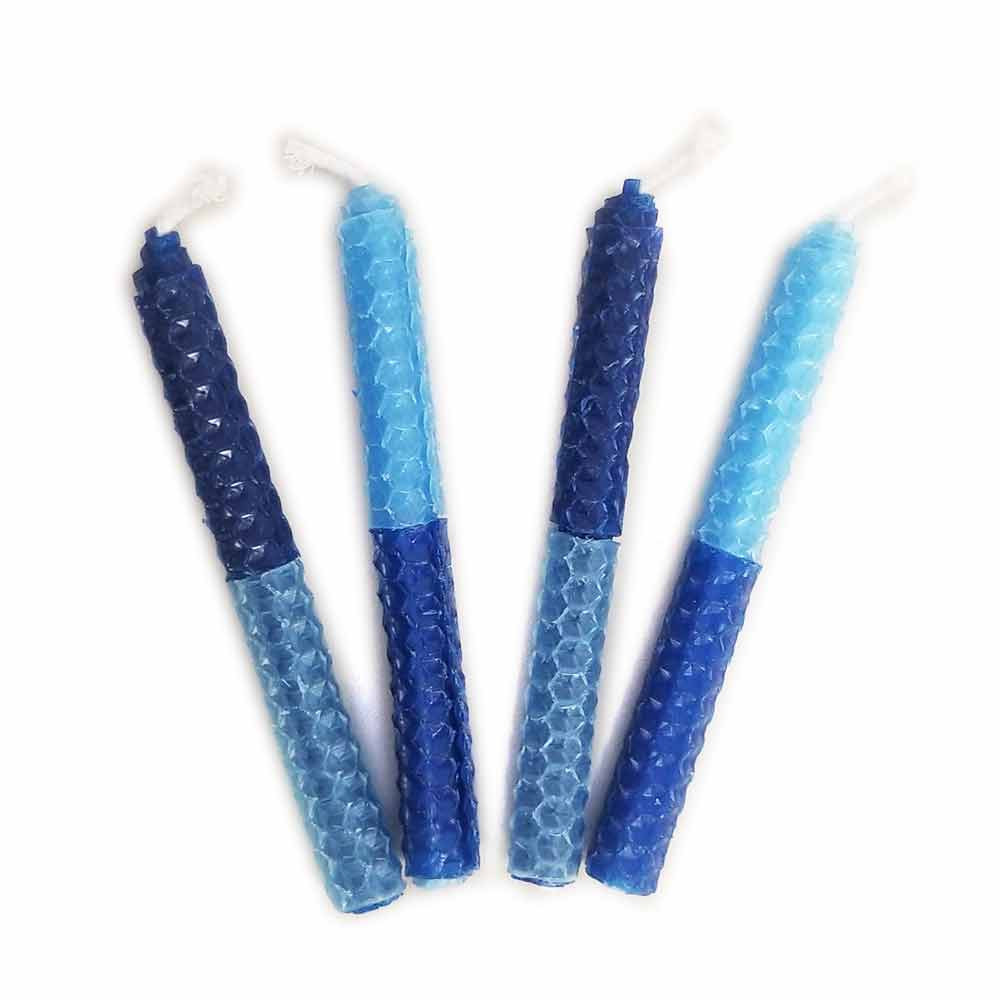 TwoTone Beeswax Hanukkah Candles
