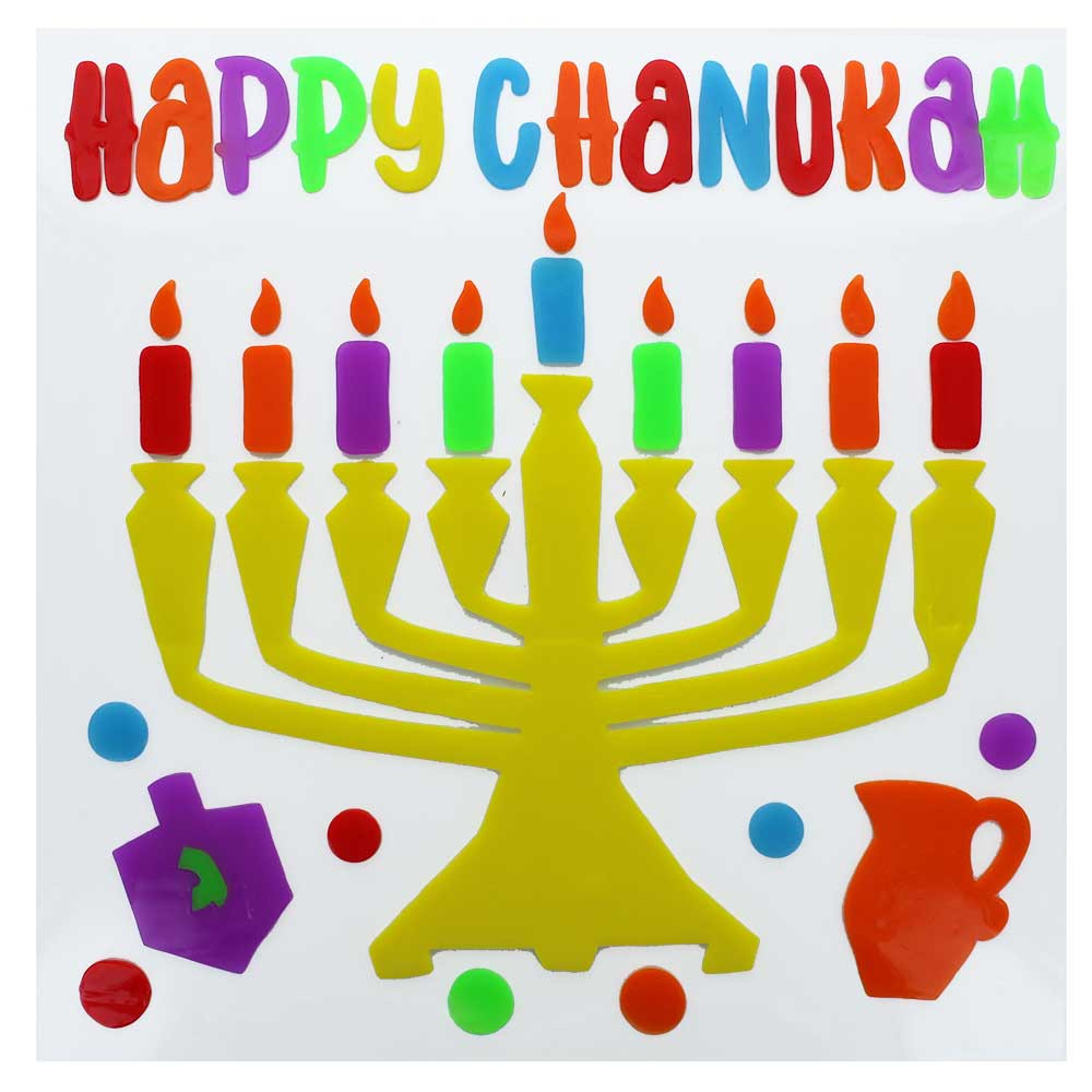 Menorah Hanukkah Window Gel