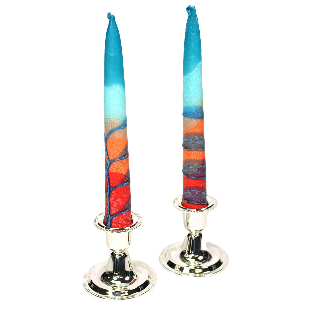 Fancy Tappered Shabbat Candles