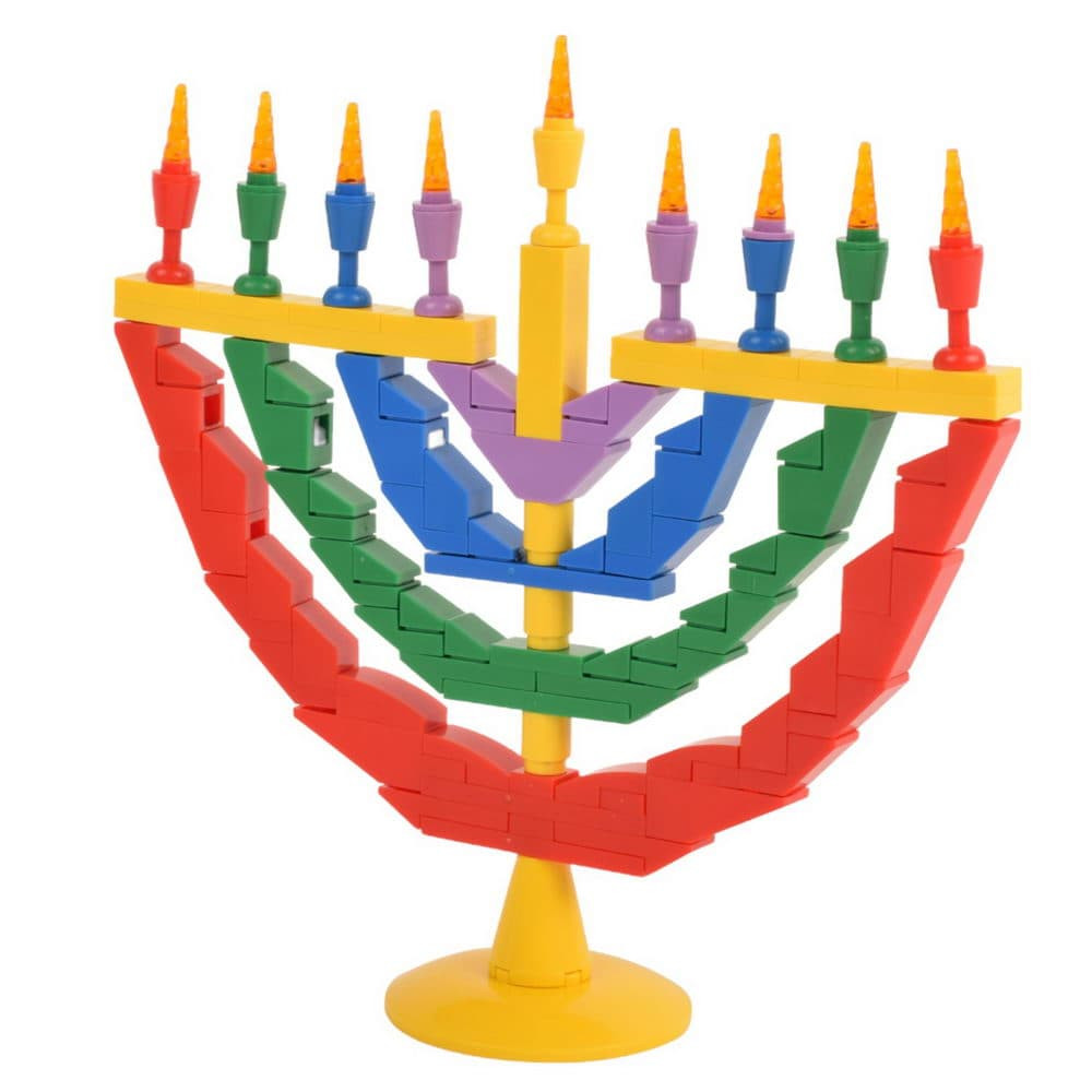 Build A Brick Hanukkah Menorah Set
