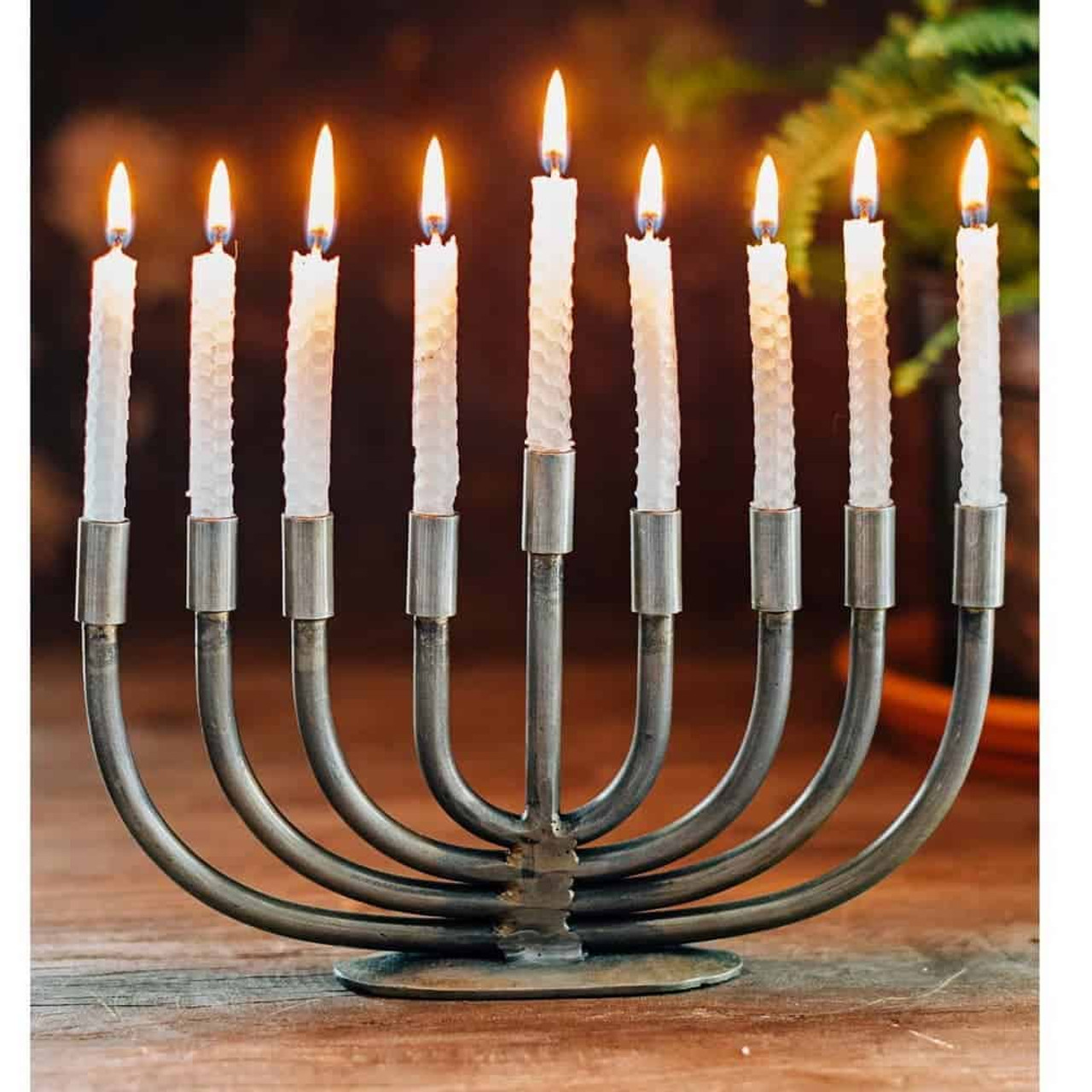 Wrought Iron Hanukkah Menorah