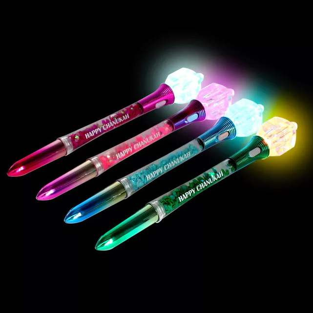 LED Snow Globe Dreidel Pen
