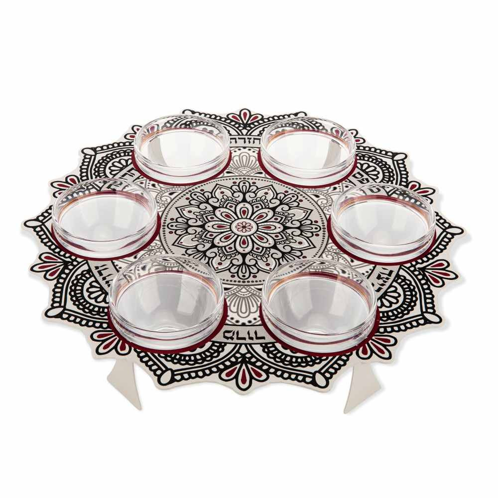 Dorit Klein - Mandala Design Seder Plate And Matzah Plate Set