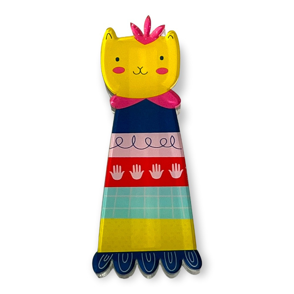 Colorful Acrylic Kitty Mezuzah Case