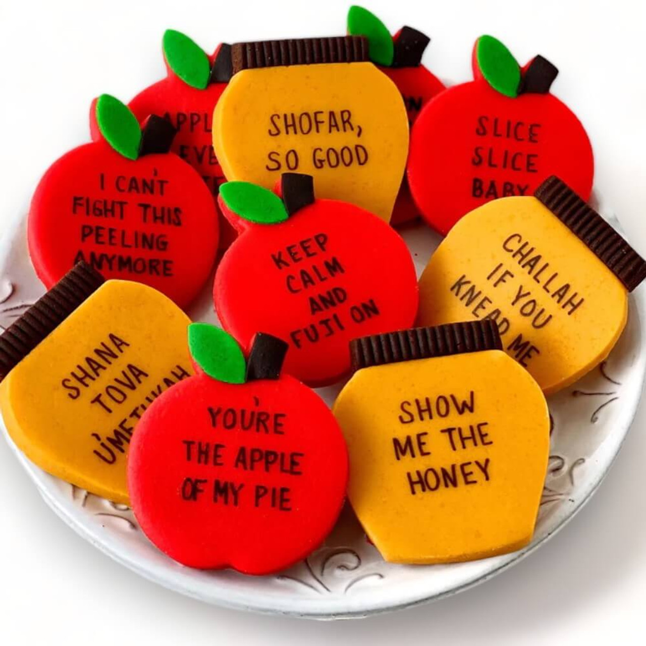 Punny Apples & Honey Marzipan Conversation Treats By Marzipops