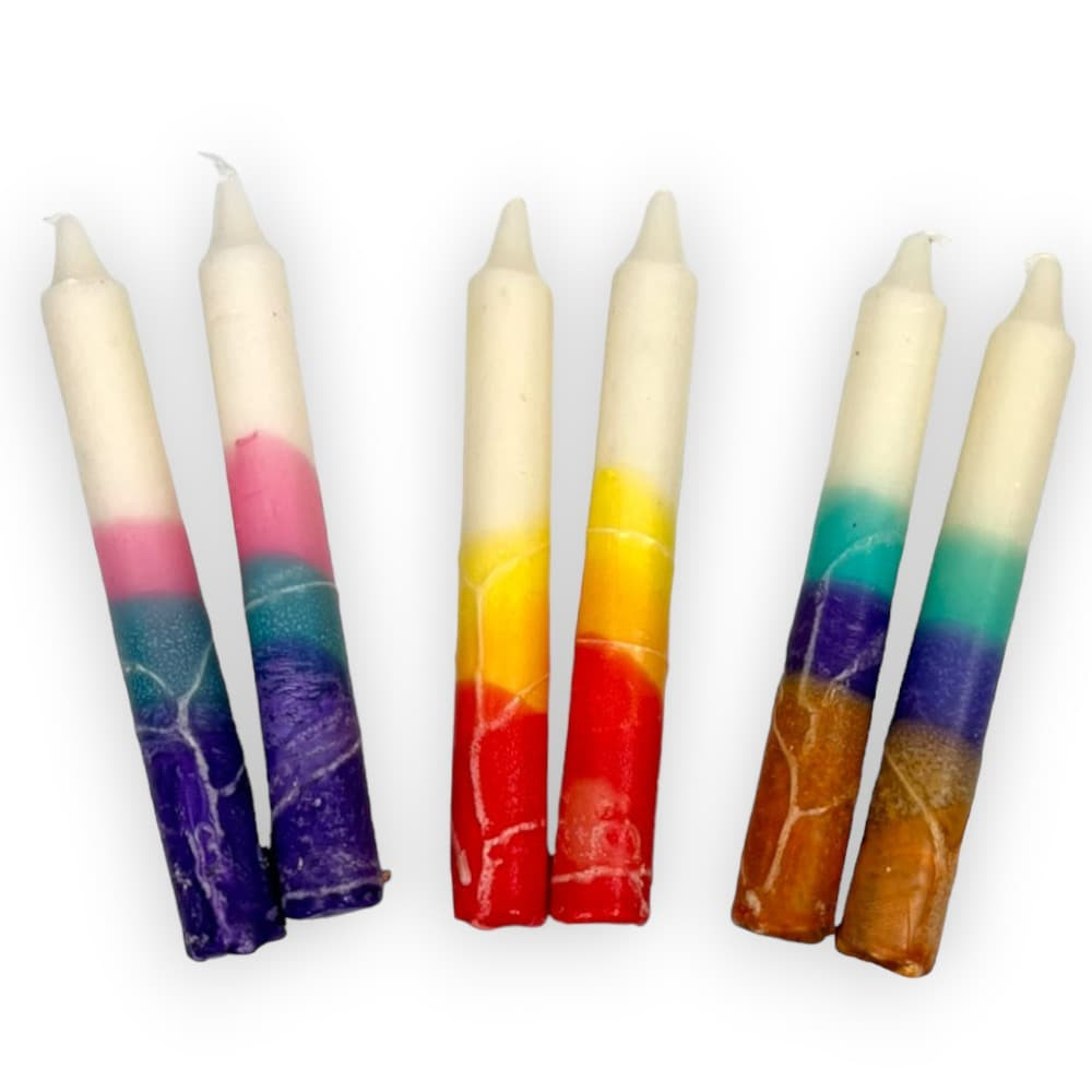 Colorful Shabbat Candles From Israel
