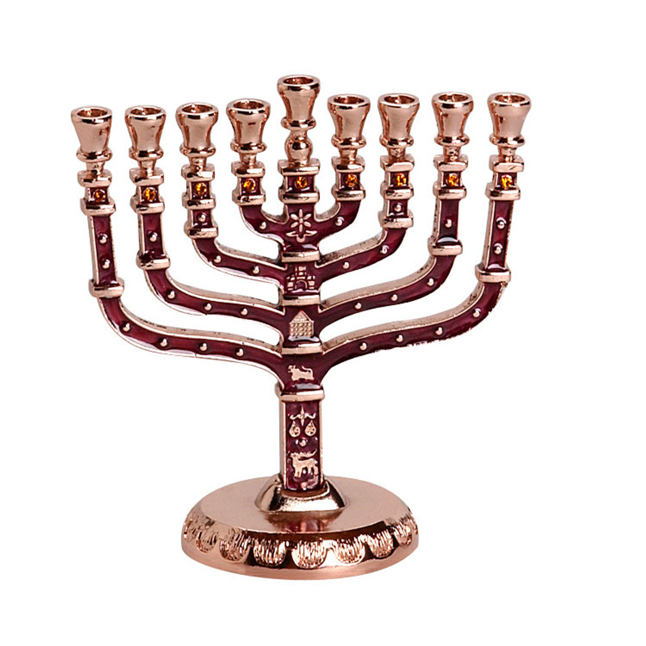 https://cdn11.bigcommerce.com/s-gtyjsq0orx/images/stencil/1280x1280/products/2685/4001/miniature_antique_red_copper_finish_jeweled_menorah_IGDM950__47315.1621935141.jpg?c=1