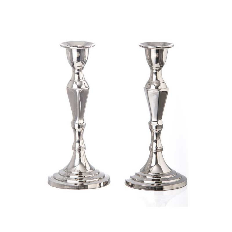 Stainless Steel Shabbat Candlesticks
