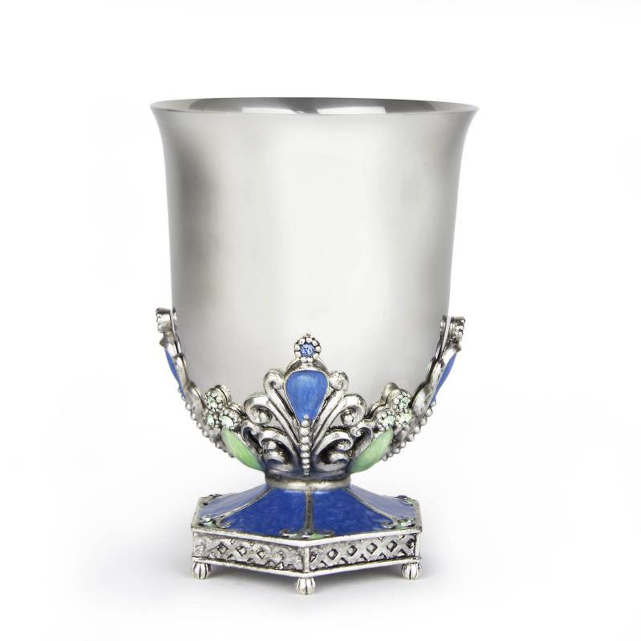 Quest Collection Judaica Ornate Pewter Kiddush Cup