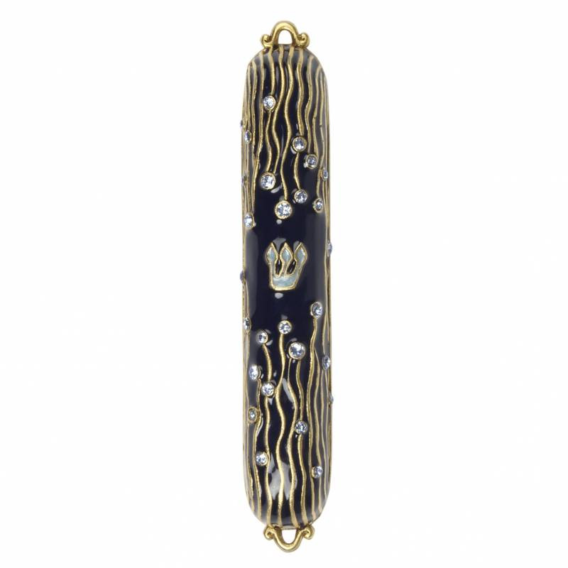 Quest Gifts HandPainted Pewter Raindrops Mezuzah
