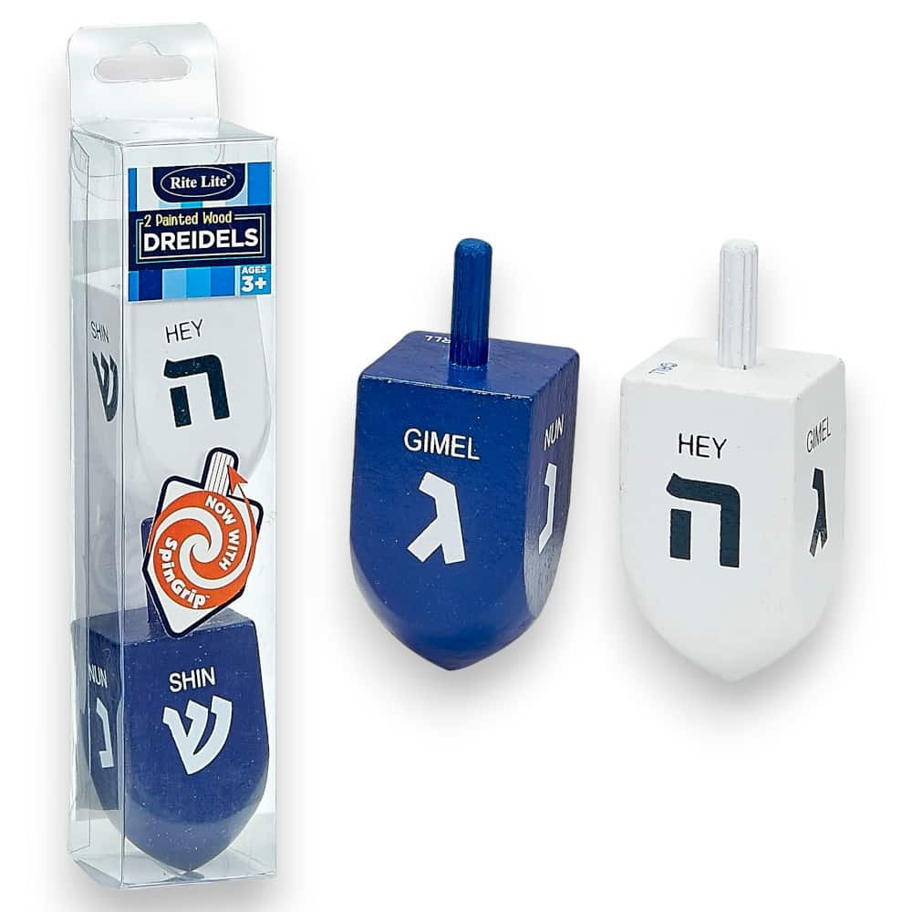 10 Holz-Dreidel Set Für Chanukka – Bunt, Handgemacht, Perfekt Für Party & Deko