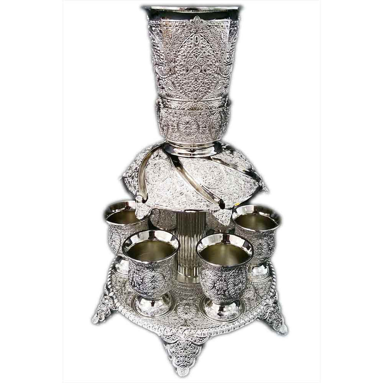 BENGALEN 12 Inch Silver Plated Pooja Thali Set with Accessories Daily