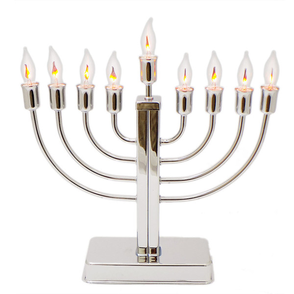 Large Electric Menorah For Hanukkah-Flickering Bulbs