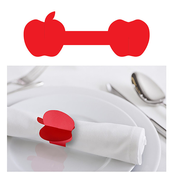 Jewish High Holiday Gift - Paper Apple Napkin Rings