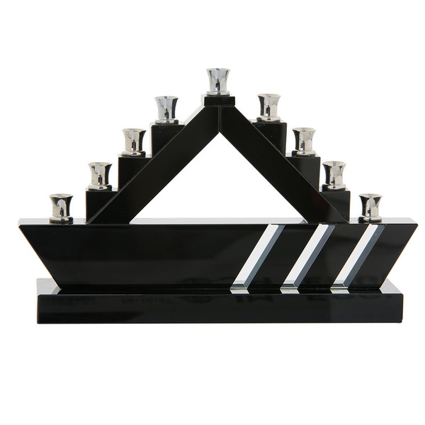 Hanukkah | Menorahs | Black Crystal Hanukkah Menorah