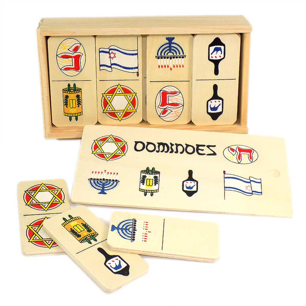 Wooden Jewish Dominoes