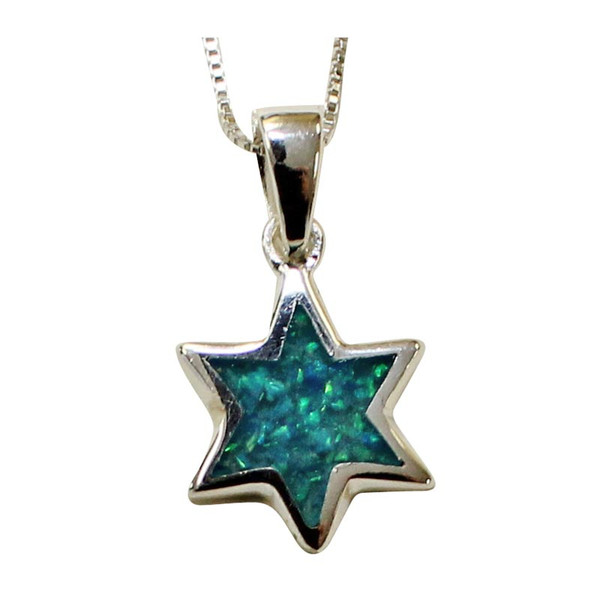 Opal Star Of David Necklace