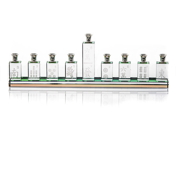 Menorah Judaica - Mah Jongg Crystal Menorah