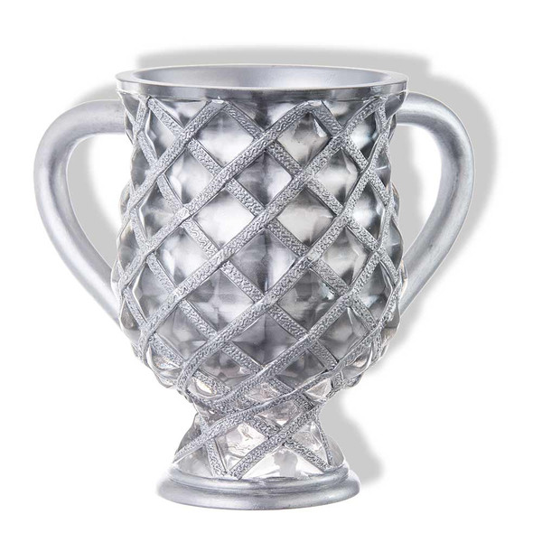 This Poly Resin Silver Tone Diamond Wash Cup Makes The Perfect Jewish Gift