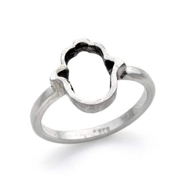 Jewish Jewelry - Sterling Silver Hamsa Ring