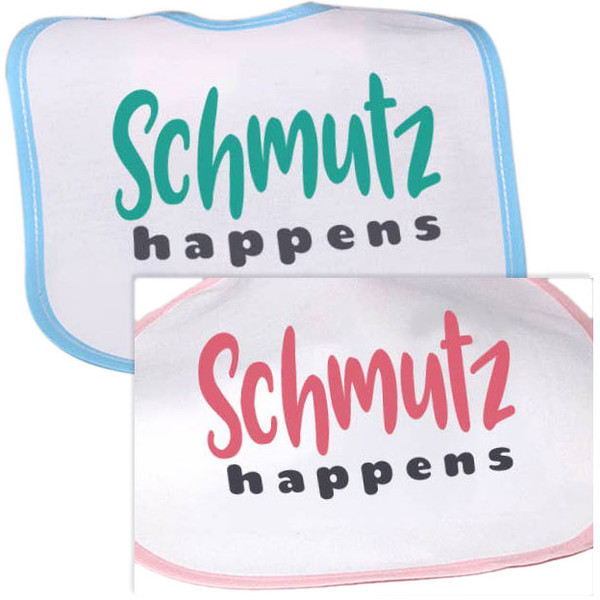 Made In The USA Jewish Gifts - Schmutz Happens Baby Bib