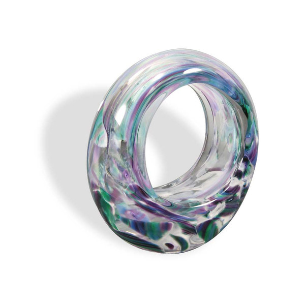 Blown Crushed Wedding Glass Eternity Ring Keepsake