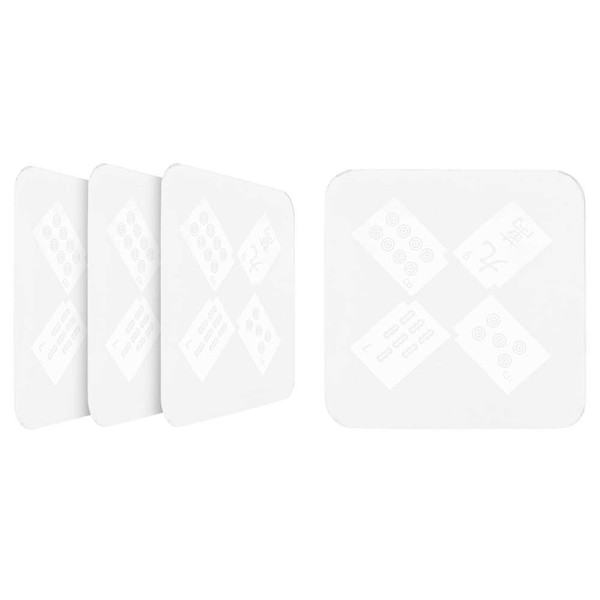 Mahjong Etched Glass Coasters