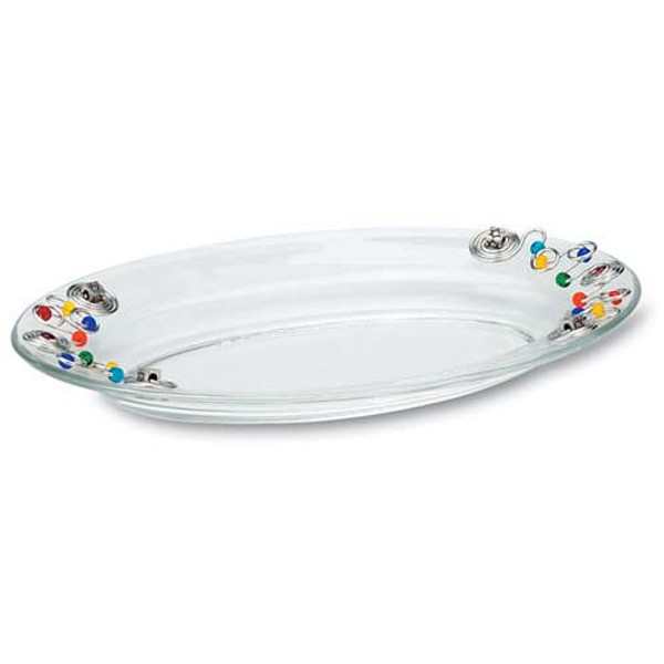 Beaded Glass Shabbat Tray