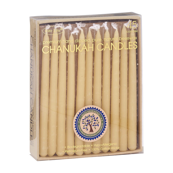 Hand-Dipped Beeswax Hanukkah Candles