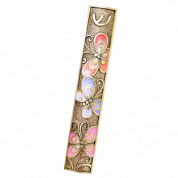 Quest Collection - Enameled Butterfly Mezuzah