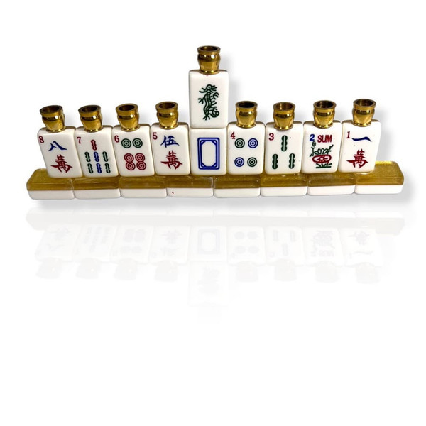Golden Back Mah Jong Menorah