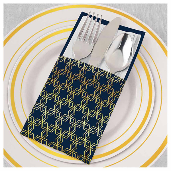 Hanukkah Paper Cutlery Holders