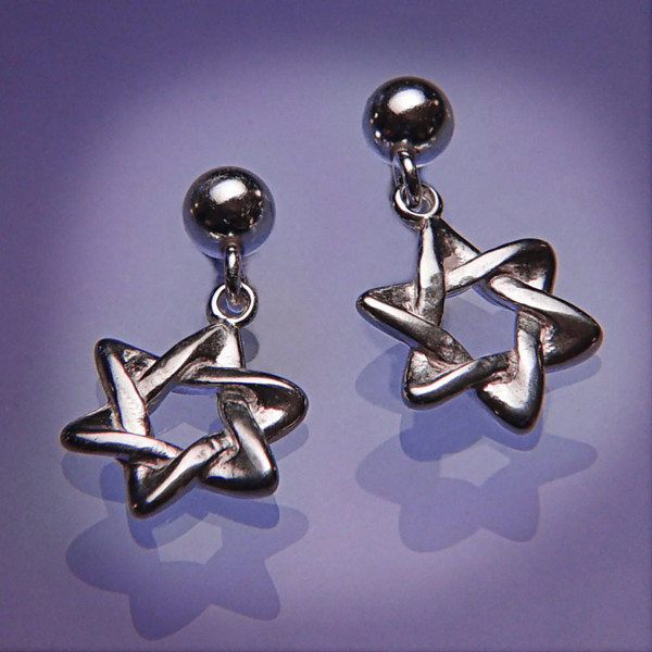 Jewish Jewelry-Ladies Star Of David Earrings Sterling Silver