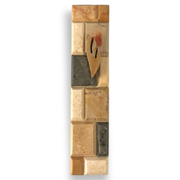 Holy Land Stone Bricks Mezuzah