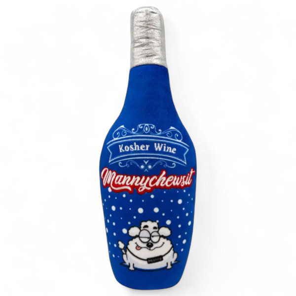 "Mannychewsit" Wine Bottle Dog Toy