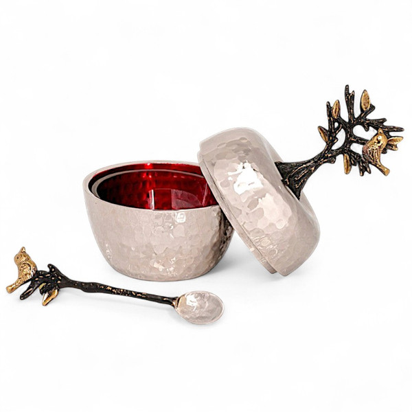 Yair Emanuel Tree Of Life Honey Jar And Spoon