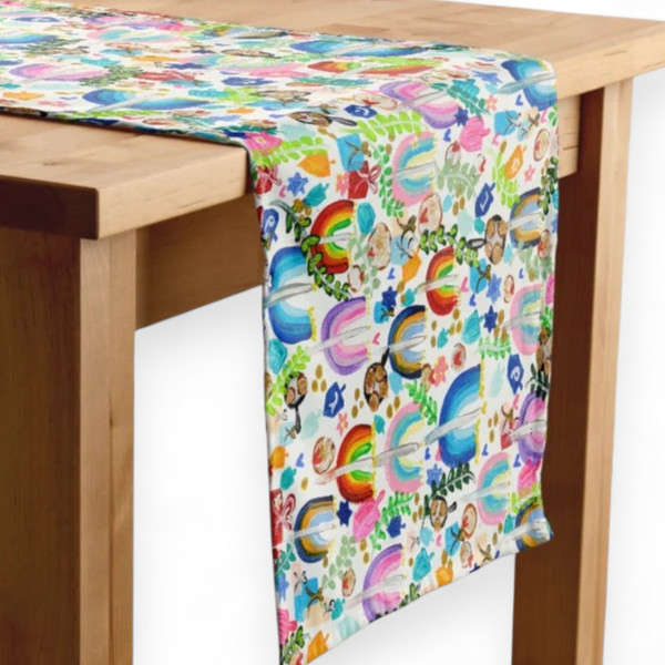 Handcrafted Everything Hanukkah Table Runner