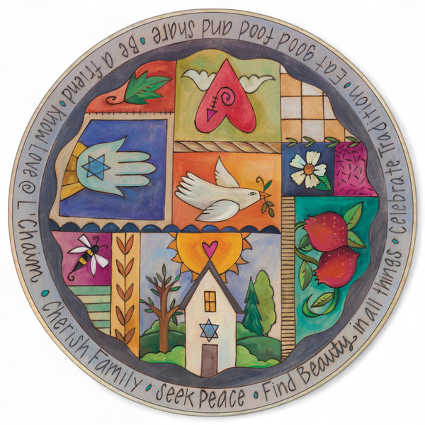 Celebrate Traditions Wood Lazy Susan